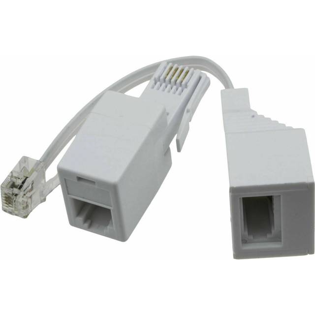 kenable RJ11 Socket/Plug & BT Male/Female Telephone US to UK & UK to US Adapter Kit