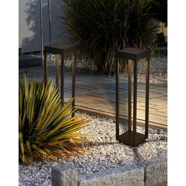 Beliani Outdoor Bollard Lamp GOSABA Black, Black