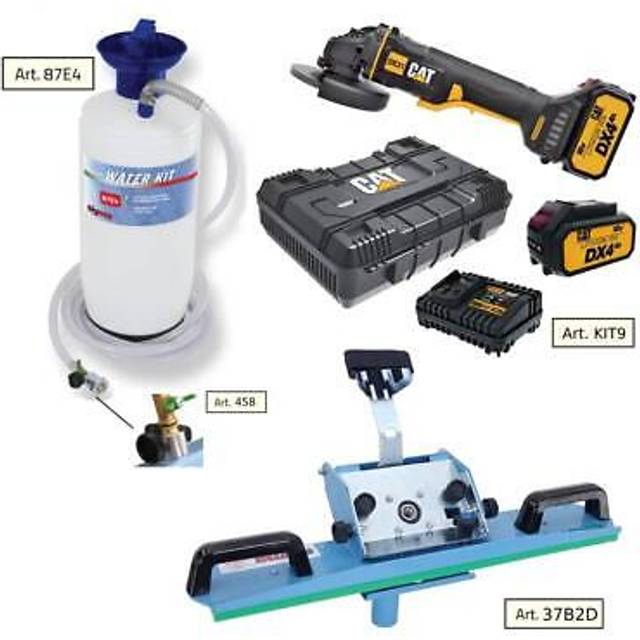 Tile Cutter Sigma J-pro + Waterkit 87e4+458 + Kit Grinder Cat Dx31b