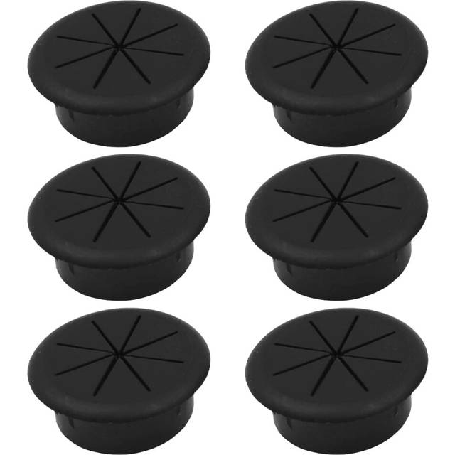6 Pack 2 Inch Flexible Desk Grommet Organize Wires and Cables on Office Equipment for Computer Desks Shelves and Furniture