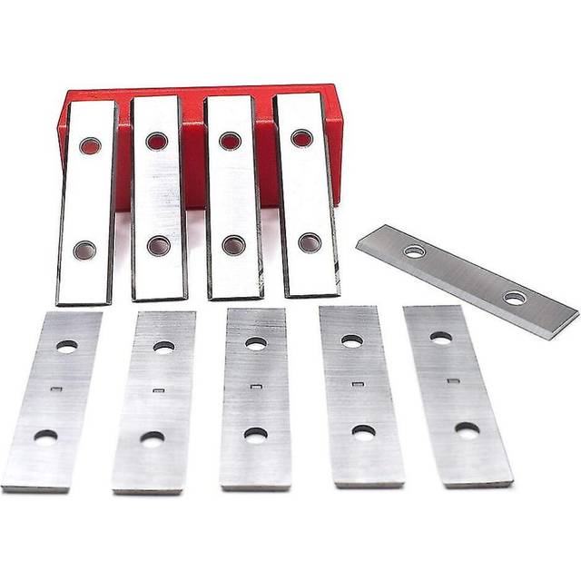 (As show, One size) 10Pcs Tungsten Carbide Scraper 50X12X1.5MM Double Edged Heavy Duty Scraper Replacement Blades compatible with P