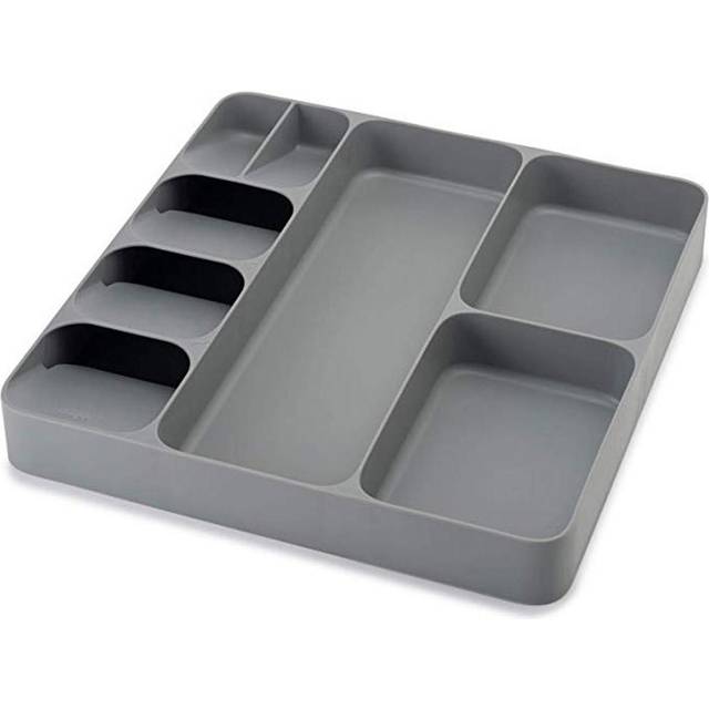 Silverware Drawer Organizer 3 in 1 Eco Friendly Plastic Multifunction Utensil Organizer for Knife gray