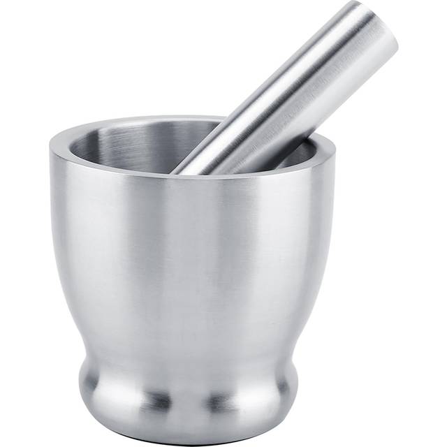 Stainless Steel Mortar Pestle Grinder Beans Garlic Spices Foodstuffs Kitchen Tool