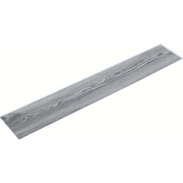 TEMU 36pcs Grey Vinyl Flooring Wood Grain Effect Floor Plank Tiles 5m² Floor Plank Self-adhesive Vinyl Floor Tiles Wall Panels Floor Stickers Pvc Flooring For Kitchen Bedroom Living Room Office, 92cm