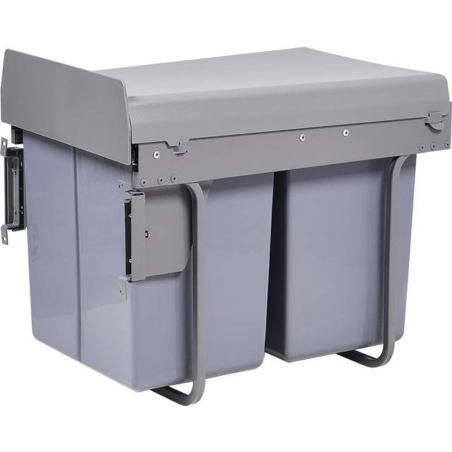 TEMU Cupboard Cabinet Pull Out Waste Bin Rubbish Bin 2x20l Integrated Recycling Bin Trash Can Fit For 400mmm Cupboard
