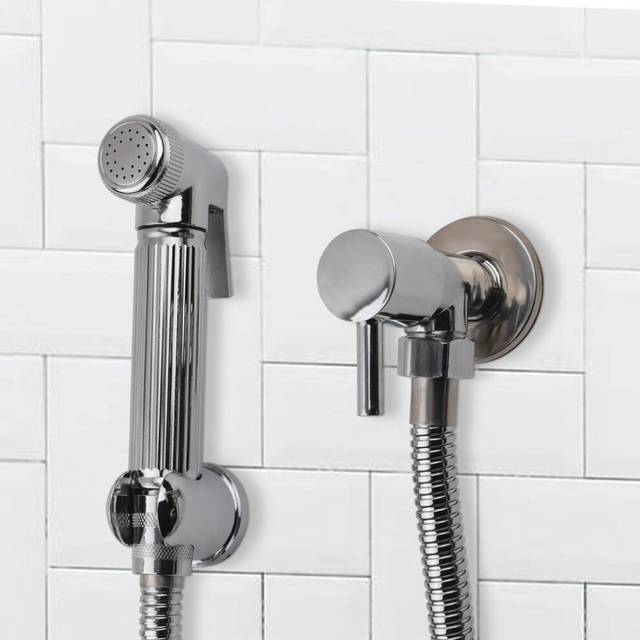 Chrome Bidet Spray Bathroom Muslim Shataff Shower Toilet Brass Kit