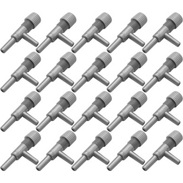 Aquarium fish oxygen air line tubing flow control 20 pcs gray l5x81414
