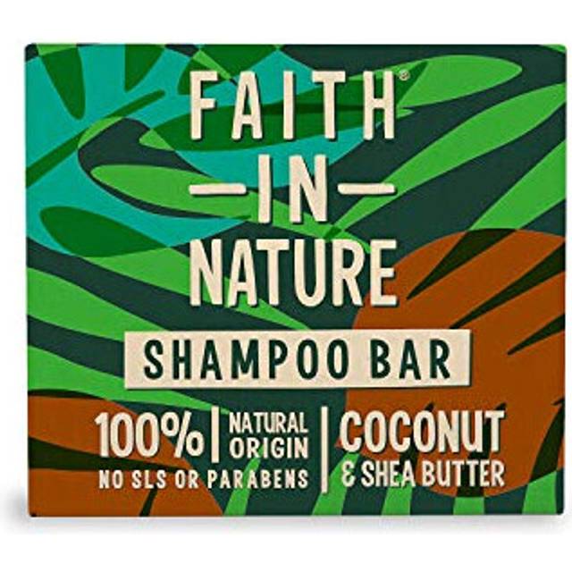 Faith In Nature Natural Coconut & Shea Butter Shampoo Bar, Hydrating, Vegan & Cruelty Free, Paraben and SLS Free, for Normal to Dry Hair, 85g
