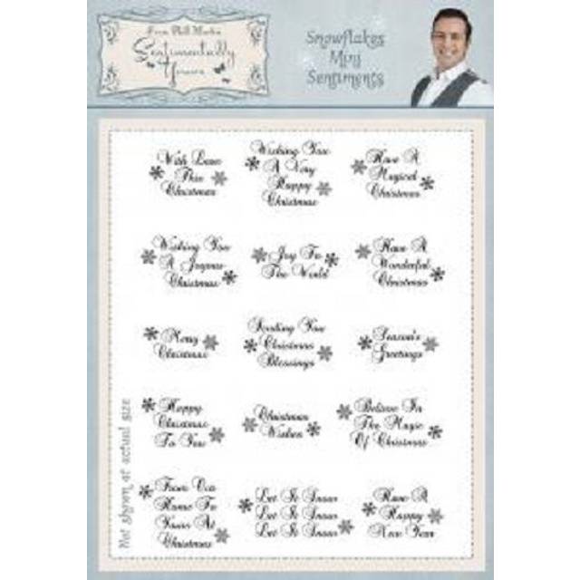 Phil martin sentimentally yours snowflake mini sentiments clear stamps sysfms