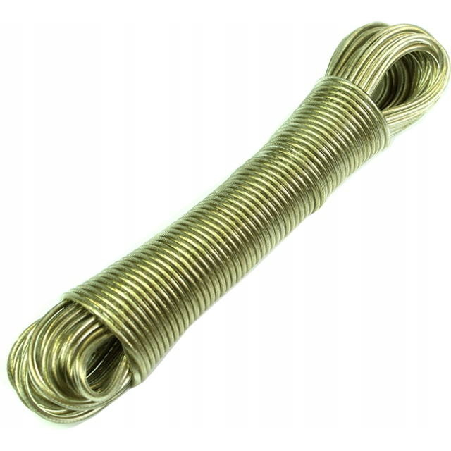 Clothes washing line 10 m heavy duty metal core plastic coated rope dry outdoor