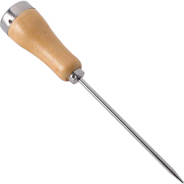 Ice Pick Crusher Wooden Handle Awl Punch Kitchen Bar Tool Stainless Steel Awl GL