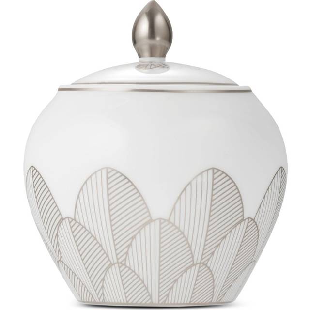 Christofle - Covered sugar bowl - unisex - Porcelain/Platinum - One Size - White