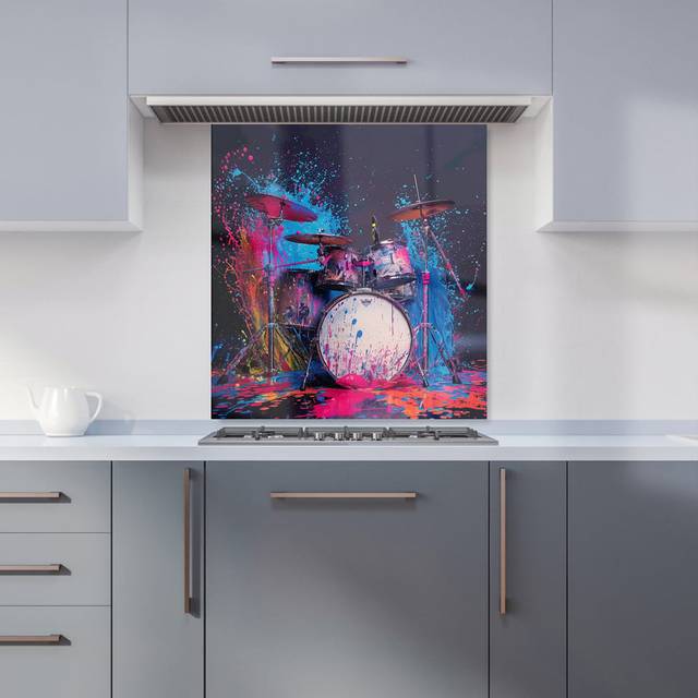 Warren Reed - Designer Drumbeat Colours Kitchen Splashback W700Mm X H650Mm, Multi
