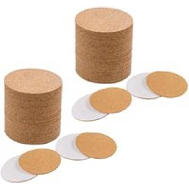 Self-Adhesive Cork Coasters, Mat Backing Sheets and DIY Supplies (160, Round)