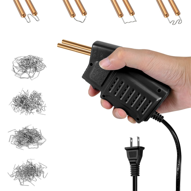 Plastic Welding Machine Welder 200Pcs Hot Stapler Bumpers Repair Kit,Car Bumper Tools EU Plug