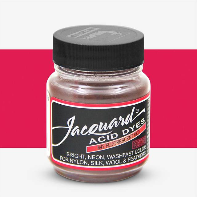 Jacquard : Acid Dye : 1/2oz : 14g : 642 FLOURESCENT RED