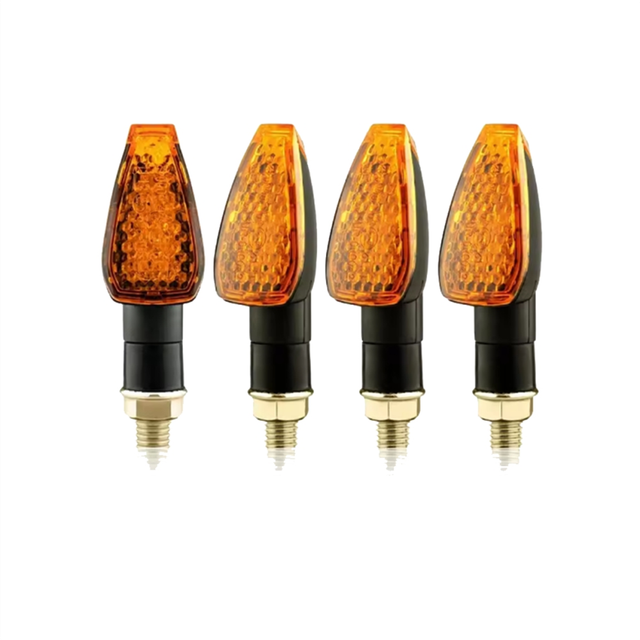 4Pcs Motorcycle 12V/24V Turn Signal Light 14LED Indicator Amber Blinker Accessories
