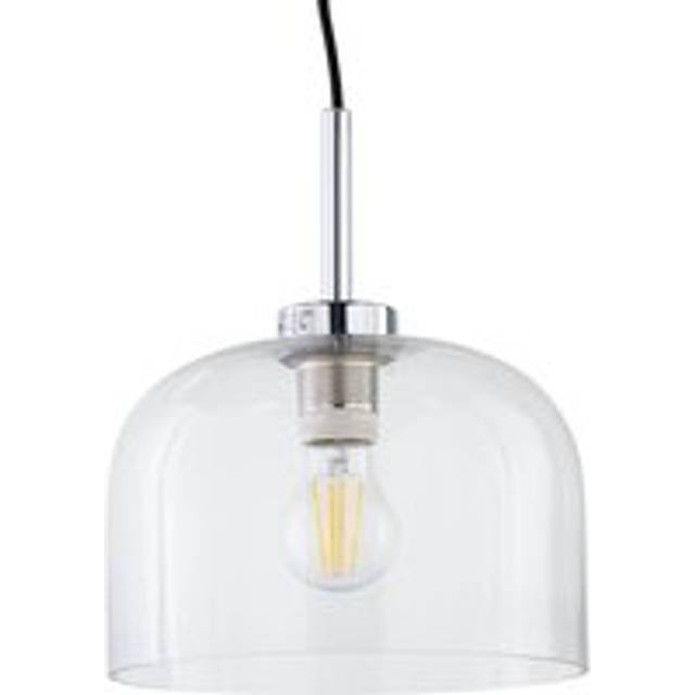 Modern chrome pendant light ceiling fitting glass shade kitchen dining lighting