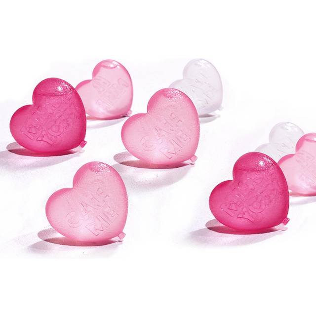 15 Pack Heart Shaped Reusable Ice Cubes Pure Water Reusable Ice Cubes for Drinks Whiskey Vodka