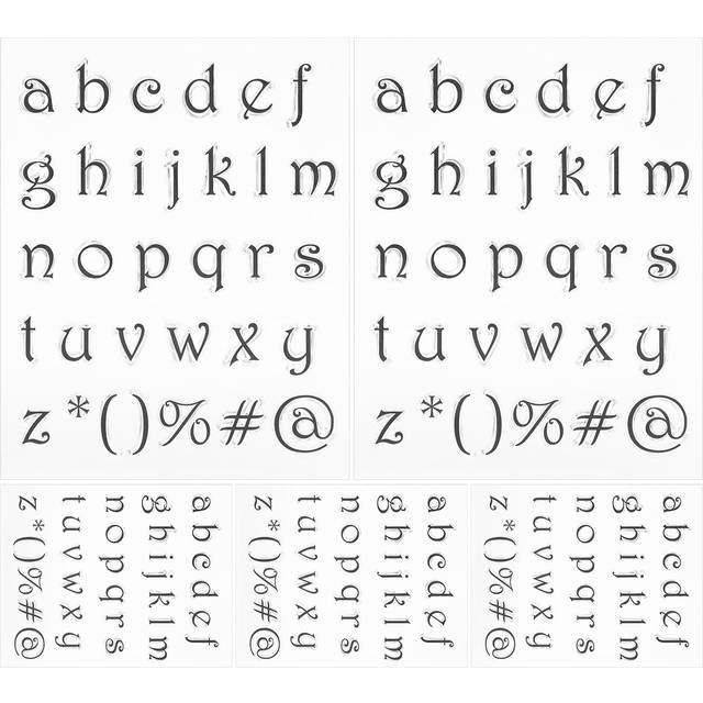 5Pcs Transparent Stamp TPR DIY Journal Scrapbooking Lower Case Alphabet Clear Rubber T1764