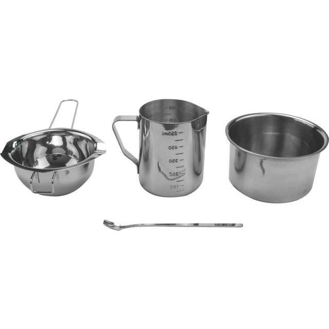 4 Set Stainless Steel Double Boiler Long Handle Wax Melting Pot, Pitcher & Mixing Spoon Candle Soap Making, DIY Scented Hand Craft Tools