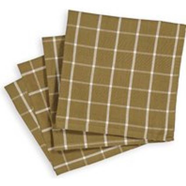 Set of 4 Hortense Washed Cotton Napkins - olive green - 45X45CM