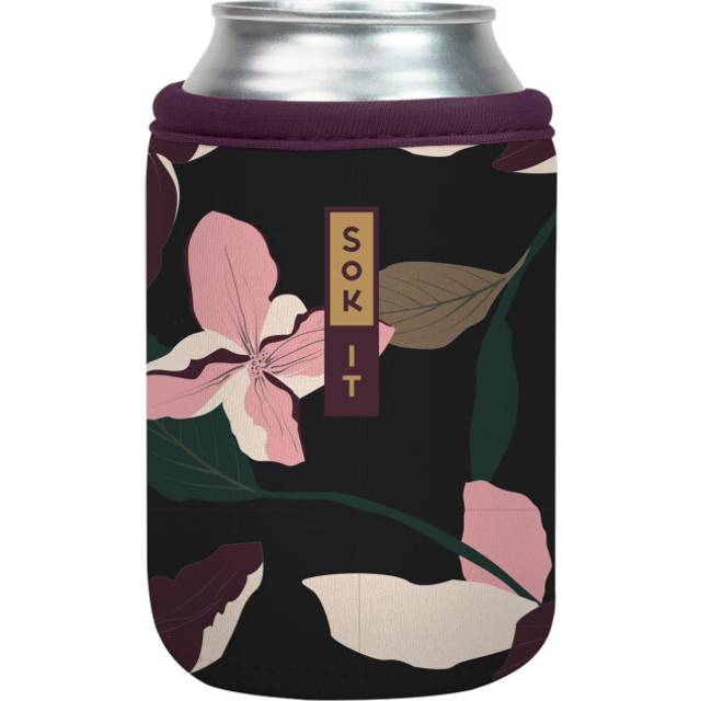 Sok It Can Sok Sleeve for Beer & Soda Insulated Neoprene Cover (Modern Floral  12oz Can Sleeve)