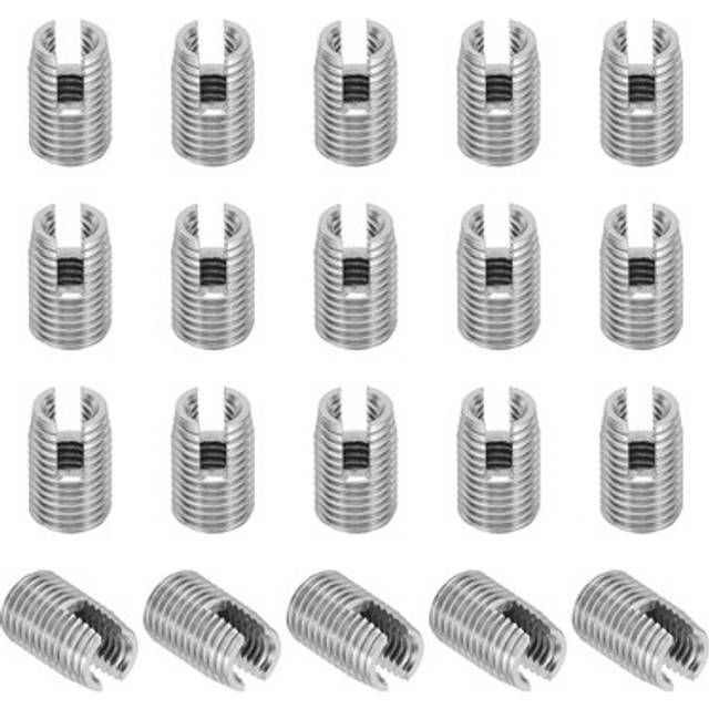 20 Pcs 303 Stainless Steel M4 X M6.5 X 10mm Self-tapping Threaded Inserts