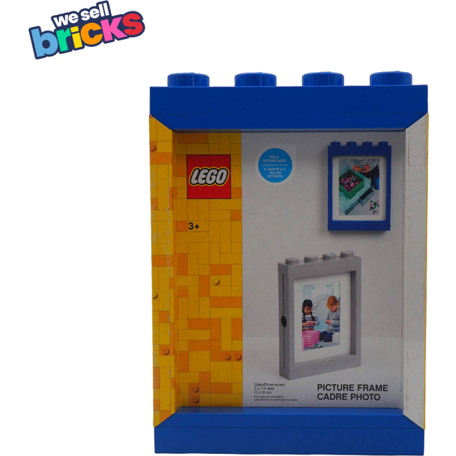 Lego® picture frame blue 6" x 8", fits pictures 3" x 5".