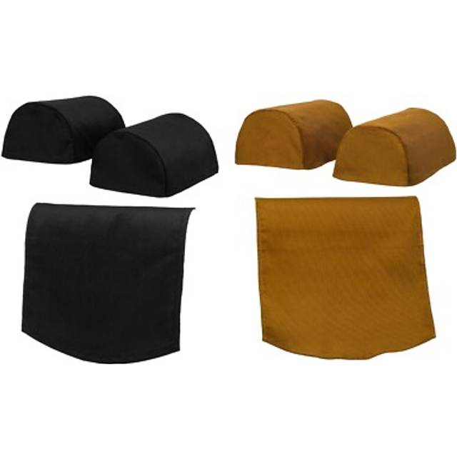 (Tobacco, Pair of Jumbo Arm Caps & 2 Standard Chair Backs) Corduroy Sofa Settee Furniture Cover Antimacassar Set