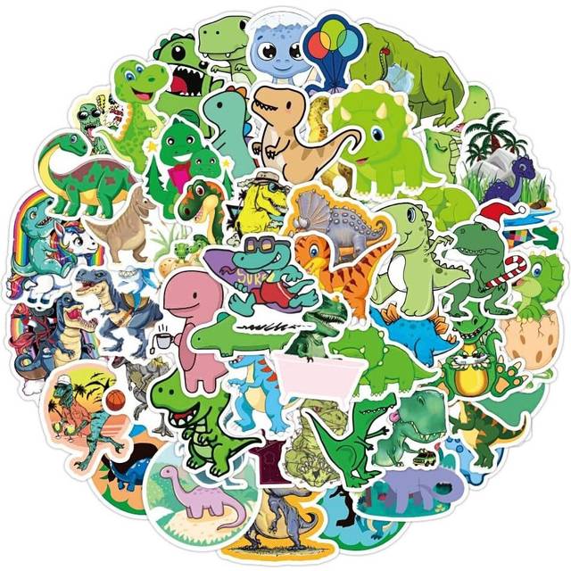 Dinosaur stickers cute waterproof vinyl stickers for children and adolescents computer cups bicycle luggage mobile phone car cartoon animal stickers