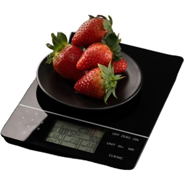 Professional Glass Nutiritional Scales - Black