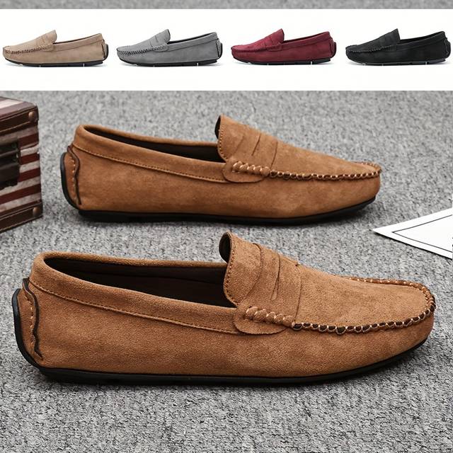 TEMU Men' Comfy Loafers, Wear-resistant Non-slip Smart Casual Shoes