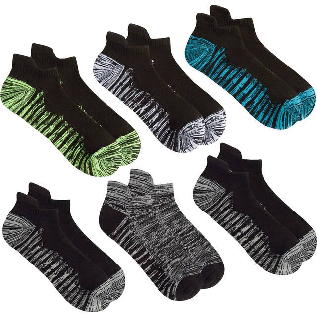 Mens Sport Trainer Liners Mesh Arch Support Low Cut Socks Black Grey Blue Size 6-11