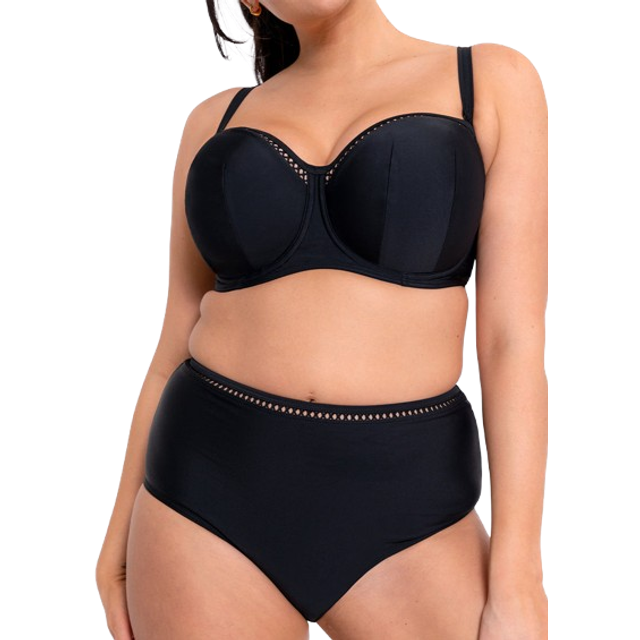 Curvy Kate First Class Bandeau Strapless Multiway Bikini Top Black - 30D