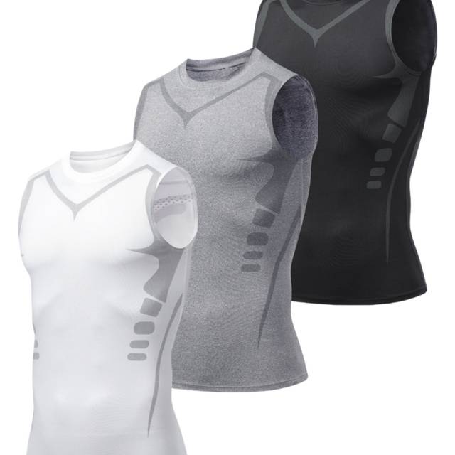 TEMU 3pcs Men's Athletic Muscle Fit Vest, Men's Tank Top, Breathable Comfy Top For Running, Shaping, And Cycling