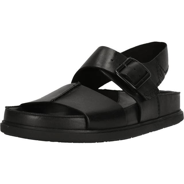 Clarks for man. 26180896 Torford Strap leather sandals black (44.5), 1 to 3 cm, Buckle, Casual