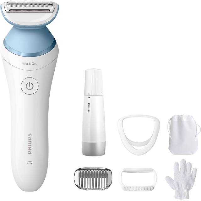 Philips ladyshaver i 8000-serien – sladdlös rakapparat med fem medföljande tillbehör Exfolieringshandske, trimkam (modell BRL166/91)