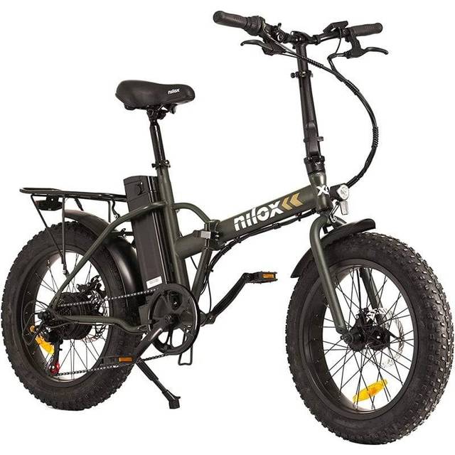Nilox, E-Bike X8 Plus, elektrisk cykelassisterad pedalcykel, 70 km räckvidd, avtagbart litiumbatteri 36 V - 13 Ah, 20-tums däck, dubbla skivbromsar