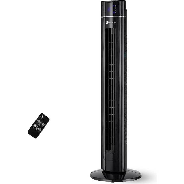 43" Oscillating Tower Fan with Air Purifier and Aroma Function - Black