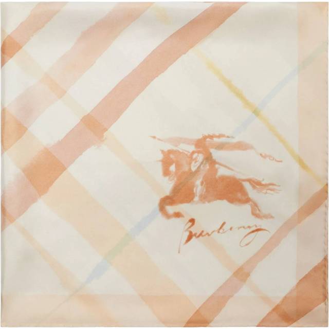 BURBERRY | Shell Check silk twill scarf | Women | PZ (PZ)