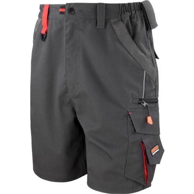 (XS, Grey/Black) WORK-GUARD by Result Unisex Adult Technical Cargo Shorts