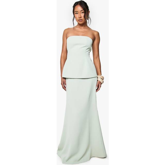 Womens Woven Slip Maxi Skirt - Green - 6