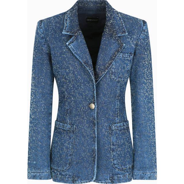 Blazer EMPORIO ARMANI Woman color Denim - 46