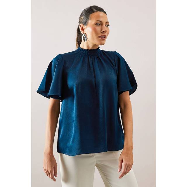 Wallis Navy Shell Top Womens Occasion Tops