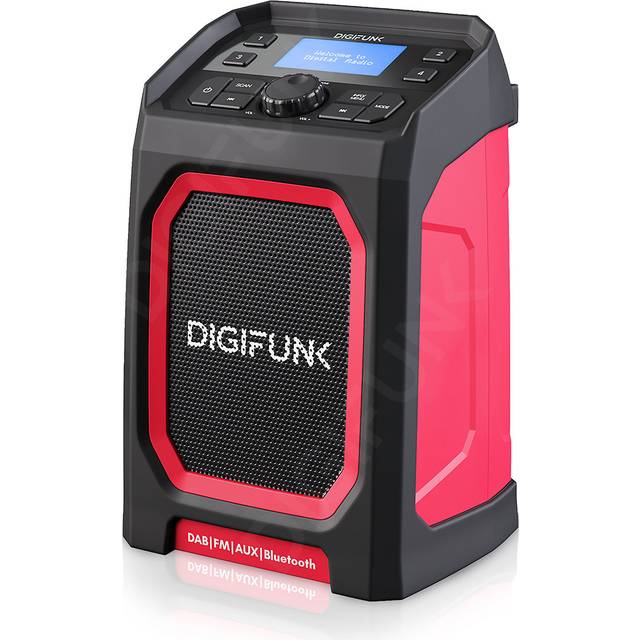 DigiFunk Work Site Radio | USB Rechargeable | DAB+, DAB, FM, Bluetooth, AUX Input | IP65 Waterproof Rugged Durable Design | Perfect for Builders,