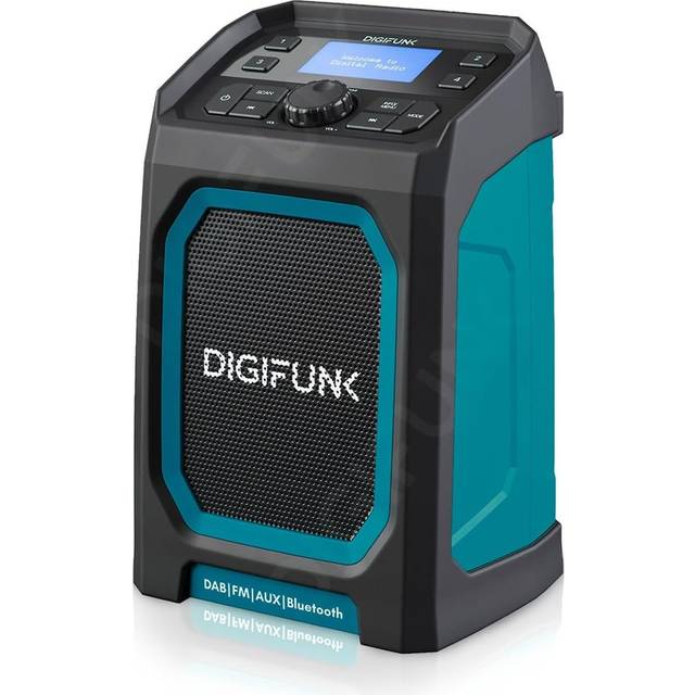 DigiFunk Work Site Radio | USB Rechargeable | DAB+, DAB, FM, Bluetooth, AUX Input | IP65 Waterproof Rugged Durable Design | Perfect for Builders
