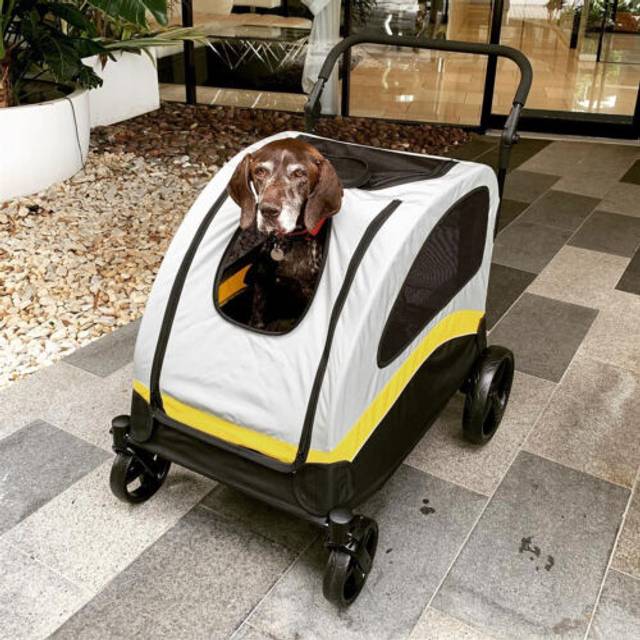 X-large dog jogger stroller pushchair pram buggy carrier easy fold for old dogs