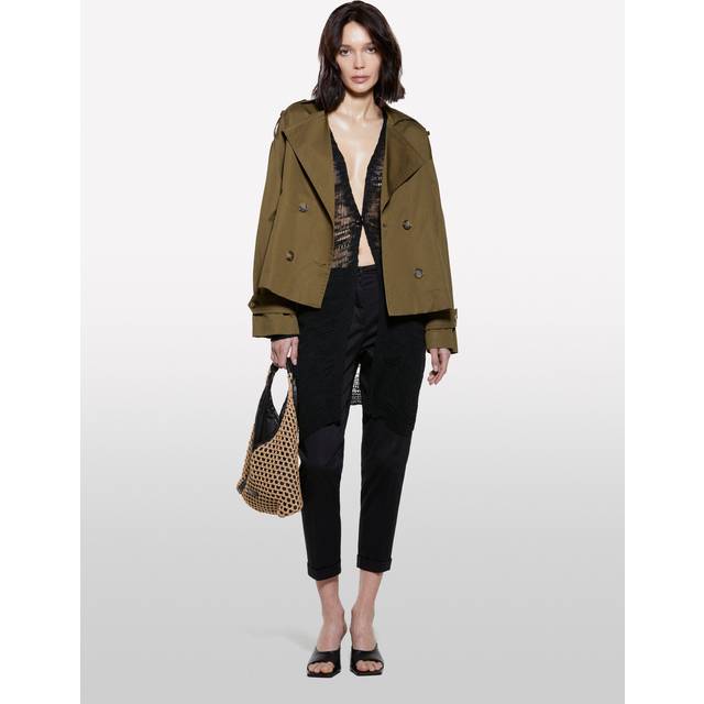 SISLEY Military Trench Jacket, Green