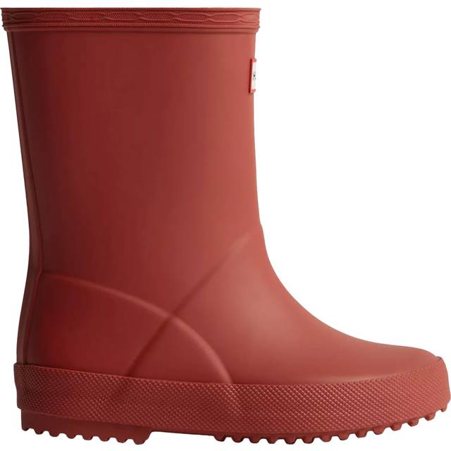 Girl's Hunter Kids First Boot Rubber Military Red Wellington Boots - Size: UK 13 / eu 32 / us 1